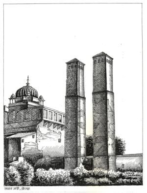 Savan Bhadon Pillers, Orchha, MP